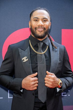 Photo for NFL Super Bowl champion Terrell T.J Ward attends Children Uniting Nations 24th Annual Academy Awards Celebration and Oscars Viewing Dinner at The Historic Warner Bro. Estate, Los Angeles, CA, March 10, 2024 - Royalty Free Image