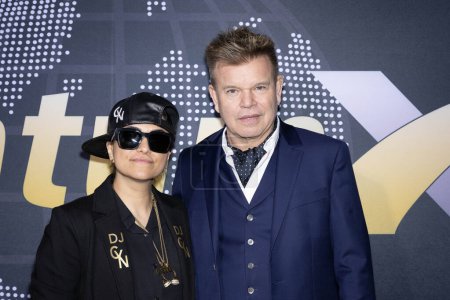 DJ Cyn, Renowned Record Producer Paul Oakenfold attend Children Uniting Nations 24th Annual Academy Awards Celebration and Oscars Viewing Dinner at The Historic Warner Bro. Estate, Los Angeles, CA, March 10, 2024