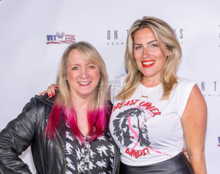 Photo for Film Director Susan Dynner, Actress/Comedian Marisa Sullivan  attend Christine Peake's "Cheeky Peakey's Comedy Show" at Hotel Ziggy, Los Angeles, CA, April 1st, 2024 - Royalty Free Image