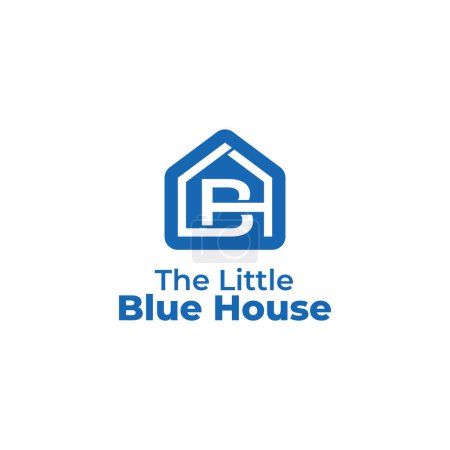 Letra B o BH logotipo de la casa, marca de construcción, símbolo vectorial de la casa, bienes raíces, edificio.