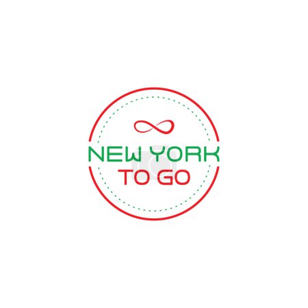 Illustration for New York Pizza circle logo - Royalty Free Image