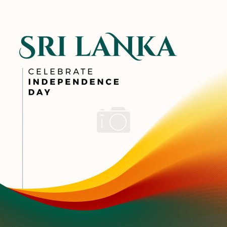 Composition of sri lanka independence day text over colourful background. Sri lanka independence day and celebration concept digitally generated image.