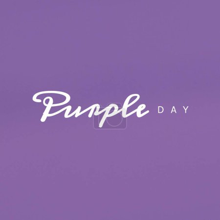 Foto de Illustrative image of isolated purple day text over purple background, copy space. Medical, epilepsy, neurological disorder, illness, awareness, healthcare and support concept. - Imagen libre de derechos