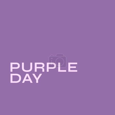 Photo for Illustrative image of purple day text isolated against purple background, copy space. Medical, epilepsy, neurological disorder, illness, awareness, healthcare and support concept. - Royalty Free Image