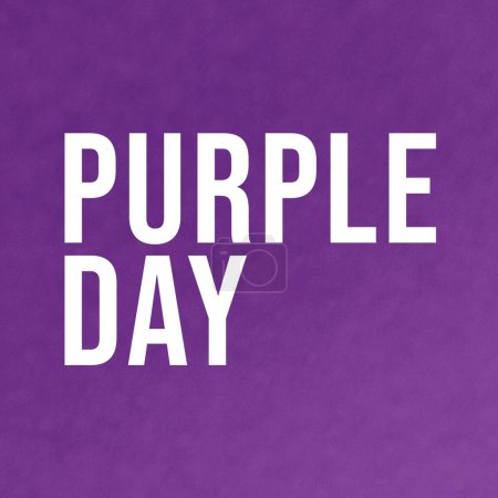 Photo for Studio shot of illustrative purple day text against purple background, copy space. Medical, epilepsy, neurological disorder, illness, awareness, abstract, healthcare and support concept. - Royalty Free Image