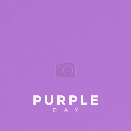 Photo for Studio shot of purple day text isolated against purple background, copy space. Illustration, medical, epilepsy, neurological disorder, illness, awareness, healthcare and support concept. - Royalty Free Image