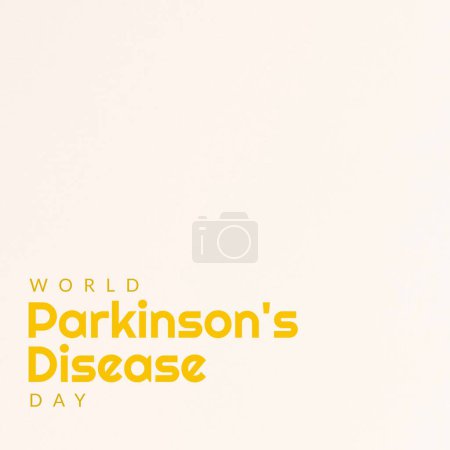 Photo for Illustration of world parkinson's disease day text over pink background, copy space. Nervous system, campaign, healthcare, awareness and prevention concept. - Royalty Free Image