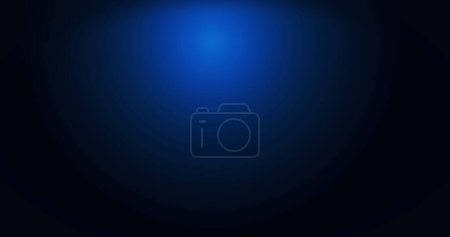 Photo pour Image of dark blue light spot on black background. Abstract background and pattern concept digitally generated image. - image libre de droit
