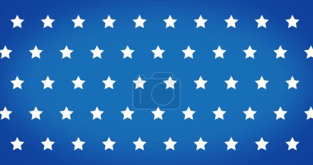 Foto de Composición de estrellas blancas sobre fondo azul. EE.UU., patriotismo y concepto de fondo imagen generada digitalmente. - Imagen libre de derechos
