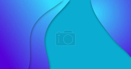 Photo for Composite of light to dark blue wave pattern over blue background. Colour, shape, pattern and movement concept digitally generated image. - Royalty Free Image