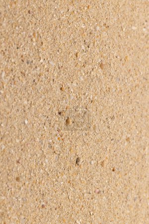 Photo for Close up of sand grains and copy space background. Sand, texture, shape and colour concept. - Royalty Free Image