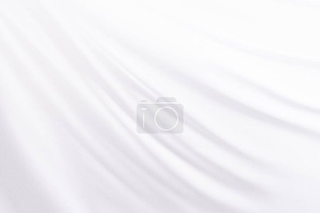 Photo for Close up of white shiny silk fabric with copy space background. Texture, fabric, cloth, colour and material. - Royalty Free Image