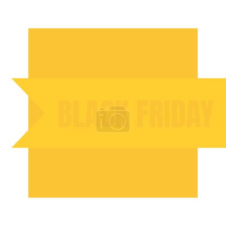 Photo for Composite of black friday text over yellow banner background. Black friday, sales, shopping and retail concept digitally generated image. - Royalty Free Image