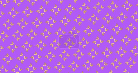 Foto de Imagen de filas de patrón moviéndose sobre fondo púrpura. Imagen generada digitalmente por el concepto de color, patrón y movimiento. - Imagen libre de derechos