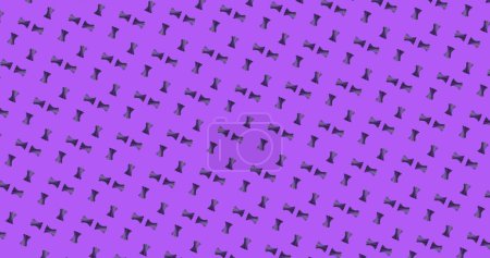 Photo for Rows of purple shapes pattern on purple background. Shape, colour, pattern and repetition concept digitally generated image. - Royalty Free Image