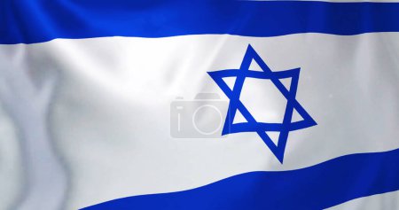 Foto de Imagen de la bandera de Israel ondeando. Israel, bandera nacional, concepto de Oriente Medio imagen generada digitalmente. - Imagen libre de derechos