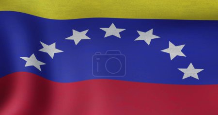 Photo for Image of close up of waving flag of venezuela. venezuela, national flag and patriotism concept digitally generated image. - Royalty Free Image