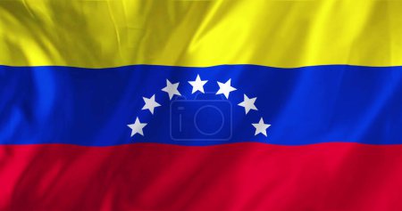 Photo for Image of waving flag of venezuela. venezuela, national flag and patriotism concept digitally generated image. - Royalty Free Image