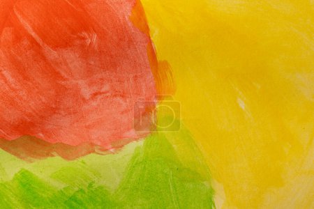 Photo for Close up of green, yellow and red paints with copy space background. Black history month, africa, black culture and history concept. - Royalty Free Image