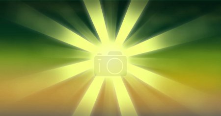 Foto de Una ráfaga radiante de luz emana del centro, creando un gradiente dinámico de tonos verdes y amarillos. La imagen transmite una sensación de energía, crecimiento y el potencial para nuevos comienzos. - Imagen libre de derechos