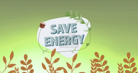 Foto de Imagen de ahorro de energía y enchufe sobre fondo verde con plantas. medio ambiente, sostenibilidad, ecología, energías renovables, calentamiento global y concienciación sobre el cambio climático. - Imagen libre de derechos