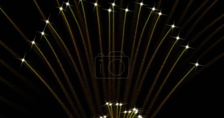 Image de feux d'artifice sur fond noir. Nouvel an, tradition et concept de célébration image générée numériquement.