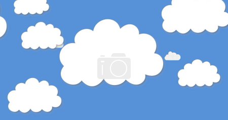 white clouds in sky pattern. seamless background