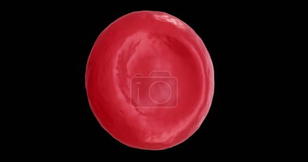 Foto de Imagen de micro glóbulos rojos sobre fondo negro. Concepto global de ciencia, investigación y medicina imagen generada digitalmente. - Imagen libre de derechos