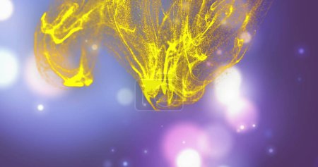 Image of moving glowing lights and waves over colorful background. color, movement and energy background concept, digitally generated image.