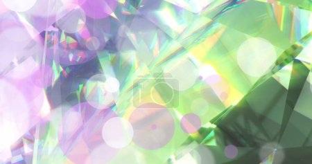 Photo for Image of spots moving over crystal. Abstract background, retro future and pattern concept digitally generated image. - Royalty Free Image