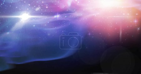 Bild von Sternzeichen Sagittarius Symbol über glühenden Sternen. Horoskop und Tierkreiszeichen-Konzept digital generiertes Bild.