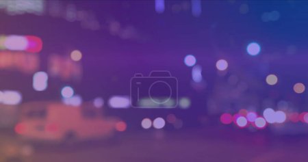 Photo for Image of flashing lights over a highway. digital interface image game concept digitally generated image. - Royalty Free Image
