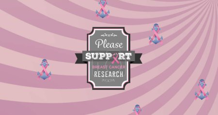 Photo for Image of breast cancer awareness text on pink background. breast cancer positive awareness campaign concept digitally generated image. - Royalty Free Image
