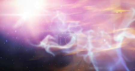 Photo for Composition of gemini star sign symbol over glowing pink light trails. horoscope and zodiac sign concept digitally generated image. - Royalty Free Image
