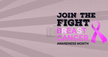 Imagen del texto de sensibilización sobre el cáncer de mama sobre fondo rosa. imagen generada digitalmente del concepto de campaña de concienciación positiva del cáncer de mama.
