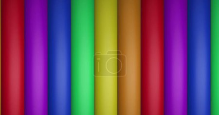 Photo for Image of rainbow stripes and colours moving on seamless loop. Pride month, lgbtq, human rights and equality concept digitally generated image. - Royalty Free Image