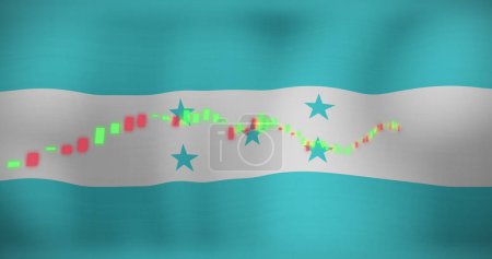 Téléchargez les photos : Image de traitement de données sur le drapeau du Honduras. drapeaux du monde et concept d'interface numérique image générée numériquement. - en image libre de droit