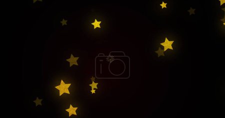 Imagen de estrellas cayendo sobre el fondo. concepto de fiesta y celebración imagen generada digitalmente.