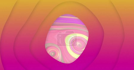 Image de formes mobiles sur fond liquide coloré. Image de fond abstraite et concept de motif générée numériquement.