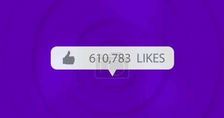 Ein Like-Button mit einer großen Anzahl von Likes wird angezeigt. Es bedeutet Popularität oder Zustimmung auf sozialen Medien-Plattformen.