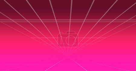 Photo for Image of moving white grid lines on pink background - Royalty Free Image