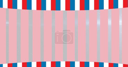 Photo for Image of white, red and blue lines on white background. American patriotism and culture concept digitally generated image. - Royalty Free Image