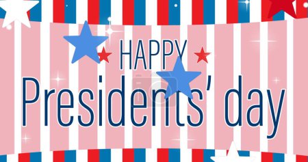 Image du texte de la journée des présidents sur le rouge, blanc et bleu des États-Unis d'Amérique. Tradition américaine et concept de célébration image générée numériquement.