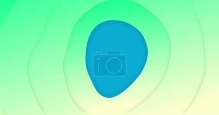 Photo for Image of blue hole and green pattern waving background. Shape, colour, pattern and movement concept digitally generated image. - Royalty Free Image