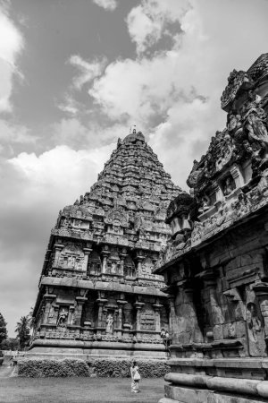 Téléchargez les photos : Temples hindous Images stock : Temple Gangaikonda Cholapuram, Jayankondam, district d'Ariyalur, Tamil Nadu, Inde. Charge Temple Shiva. - en image libre de droit