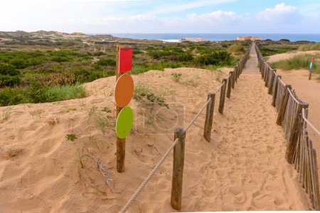 Téléchargez les photos : Chemin de plage par une journée ensoleillée en portugais - en image libre de droit