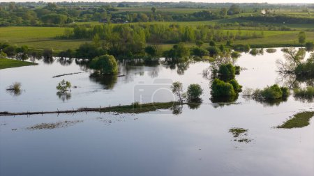 The River Overflowed from the Bank. Nevezis, Kedainiai District