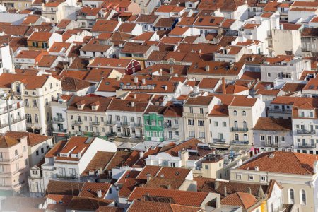 Panoramic view of the city of Nazare, Portugal.