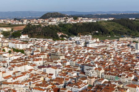 Foto de Vista panorámica de la ciudad de Nazare, Portugal. - Imagen libre de derechos