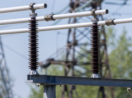 High Voltage Transmission Substation Components: Insulators and Electrical Equipment for Efficient Power Distribution